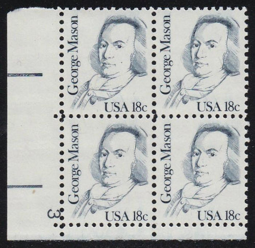 # 1858 (1981) Mason, OA tag - PB, LL #3, MNH [1]