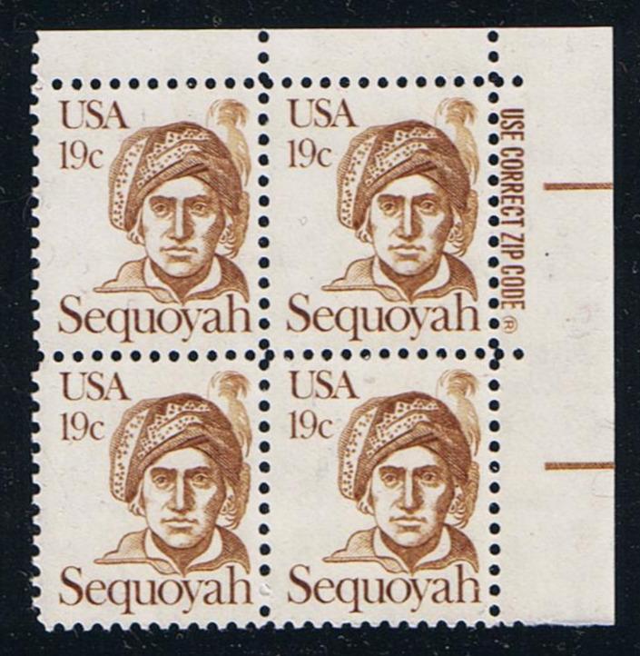 # 1859 (1980) Sequoyah, OA tag - Zip BK/4, UR, MNH