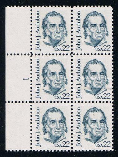 # 1863 (1985) Audubon, SB tag, perf 11 - PB/6, L #1, MNH