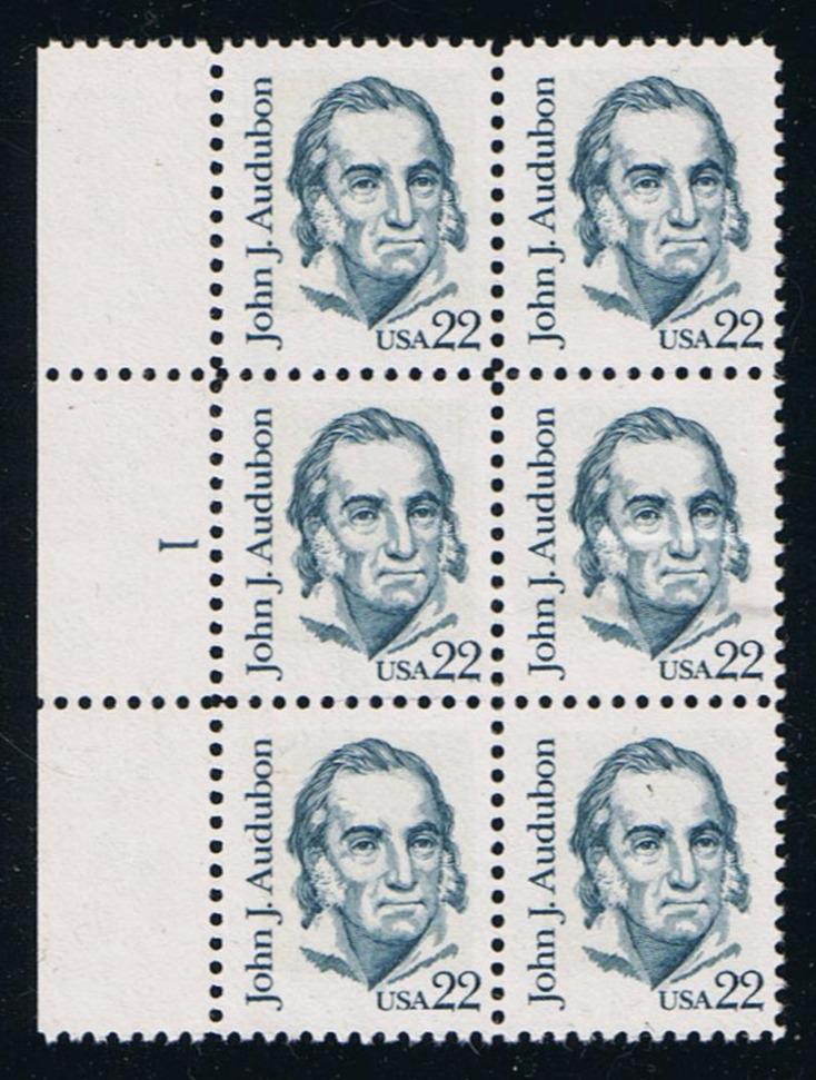 # 1863 (1985) Audubon, SB tag, perf 11 - PB/6, L #1, MNH
