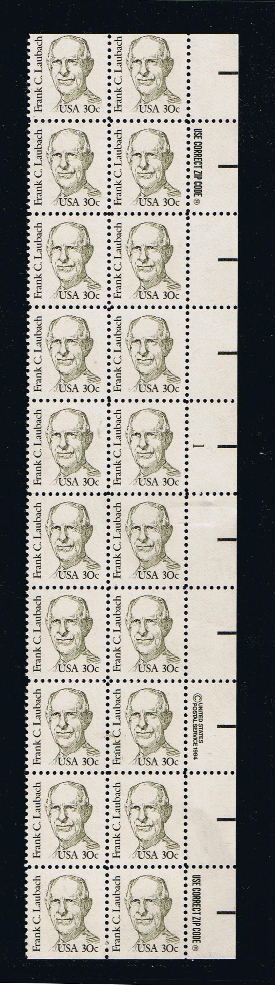 # 1864 (1984) Laubach, SB tag, perf 11 - PB, R #1, MNH