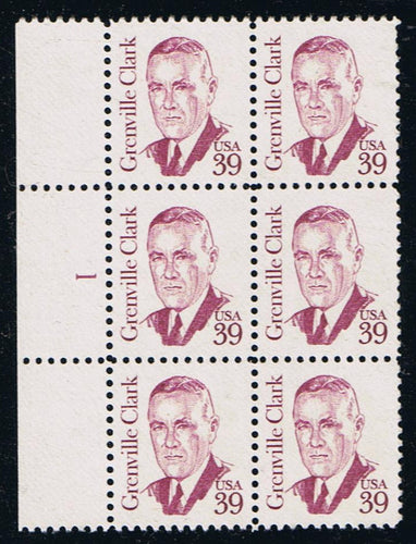 # 1867 (1985) Clark, SB tag, perf 10.9 - PB/6, L #1, MNH
