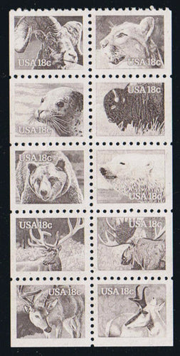 # 1889a (1981) Animals - Bklt pane, No Tab, MNH
