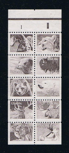 # 1889a (1981) Animals - Bklt pane, #1, MNH