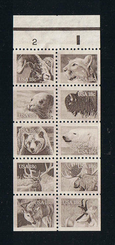 # 1889a (1981) Animals - Bklt pane, #2, MNH