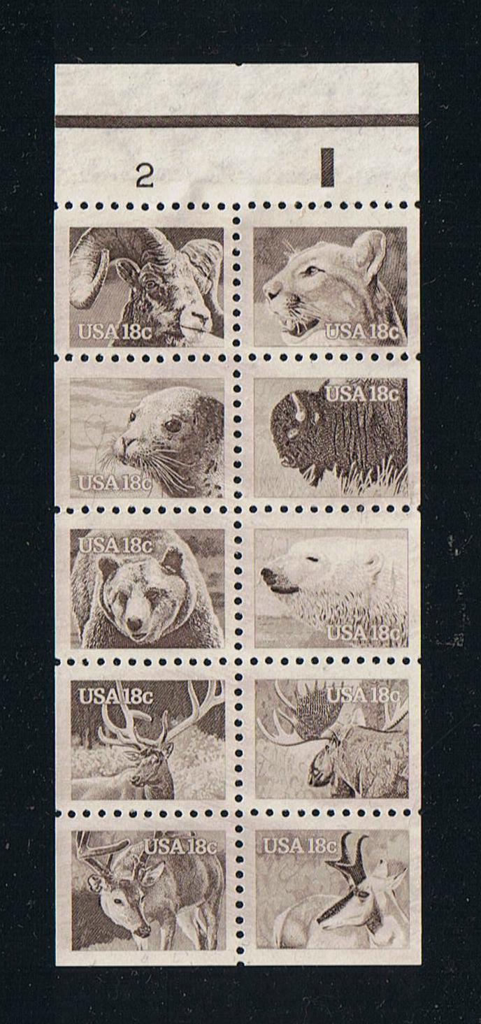 # 1889a (1981) Animals - Bklt pane, #2, MNH