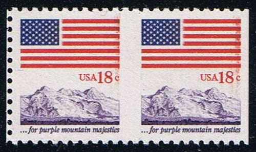 # 1893b (1981) Flag - Bklt Imperf Pair, MNH [1]