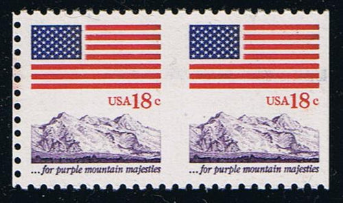 # 1893b (1981) Flag - Bklt Imperf Pair, MNH [2]