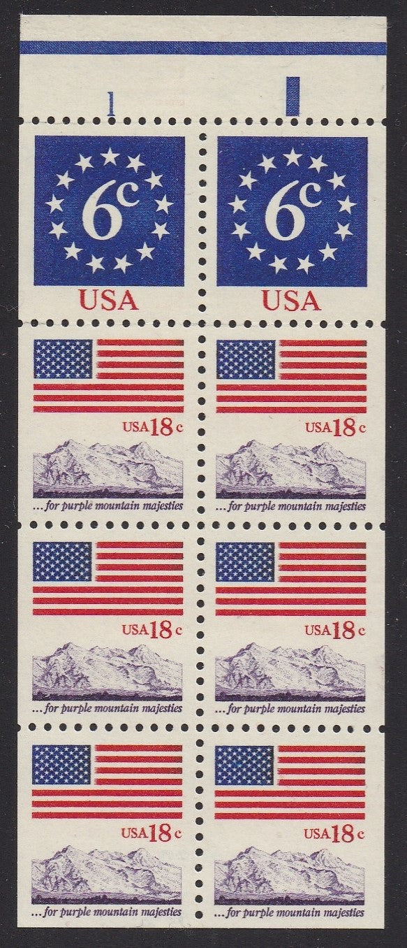 # 1893a (1981) Flag over Purple Mountains - Bklt pane, MNH
