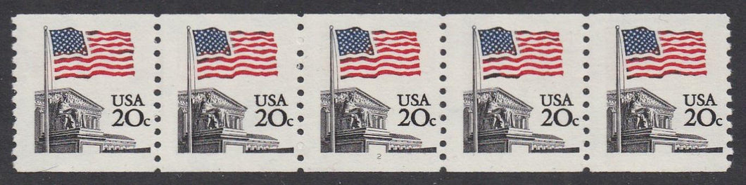 # 1895 (1981) Flag Coil - PS/5, #2, F
