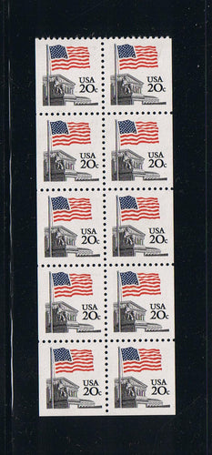 # 1896e (1983) Flag over Supreme Court, LB - Bklt pane, No Tab, Not Scored, MNH
