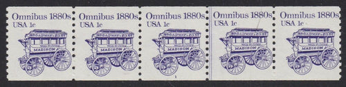 # 1897 (1983) 1880's Omnibus Coil - PS/5, #1, F MNH