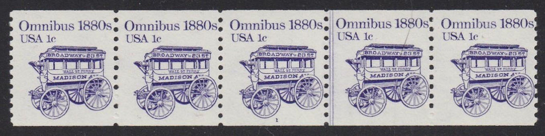 # 1897 (1983) 1880's Omnibus Coil - PS/5, #1, F MNH