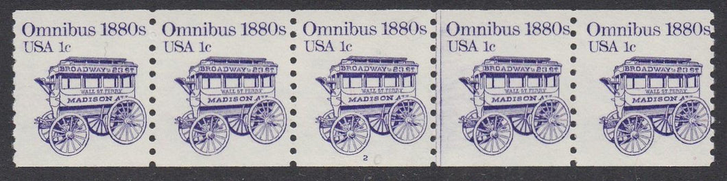 # 1897 (1983) 1880's Omnibus Coil - PS/5, #2, FVF MNH [1]