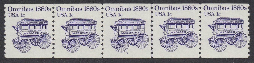 # 1897 (1983) 1880's Omnibus Coil - PS/5, #3, XF MNH