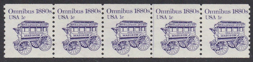 # 1897 (1983) 1880's Omnibus Coil - PS/5, #5, VF MNH