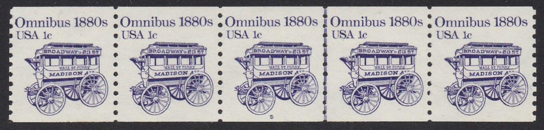 # 1897 (1983) 1880's Omnibus Coil - PS/5, #5, XF MNH