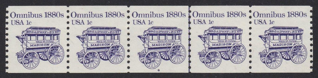 # 1897 (1983) 1880's Omnibus Coil - PS/5, #6, VF MNH