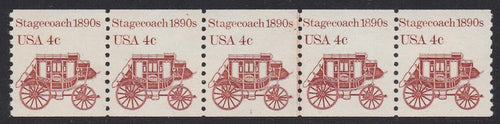 # 1898A (1982) 1890's Stagecoach - PS/5, #1, VF MNH [1]