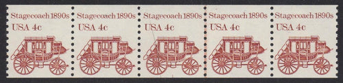 # 1898A (1982) 1890's Stagecoach - PS/5, #1, VF MNH [2]