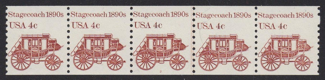 # 1898A (1982) 1890's Stagecoach - PS/5, #2, FVF MNH