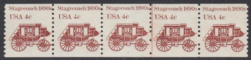 # 1898A (1982) 1890's Stagecoach - PS/5, #3, FVF MNH