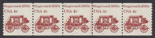 # 1898A (1982) 1890's Stagecoach - PS/5, #4, F MNH