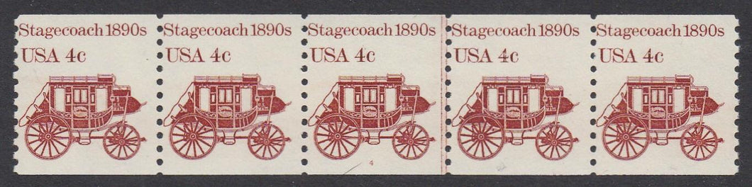 # 1898A (1982) 1890's Stagecoach - PS/5, #4, F MNH