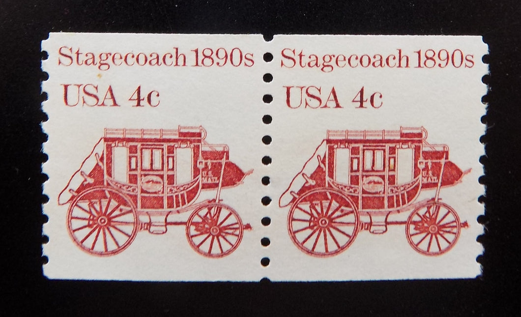 # 1898A (1982) 1890's Stagecoach - Coil pr, XF MNH