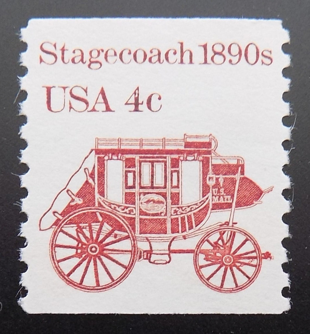 # 1898A (1982) 1890's Stagecoach - Coil sgl, XF MNH