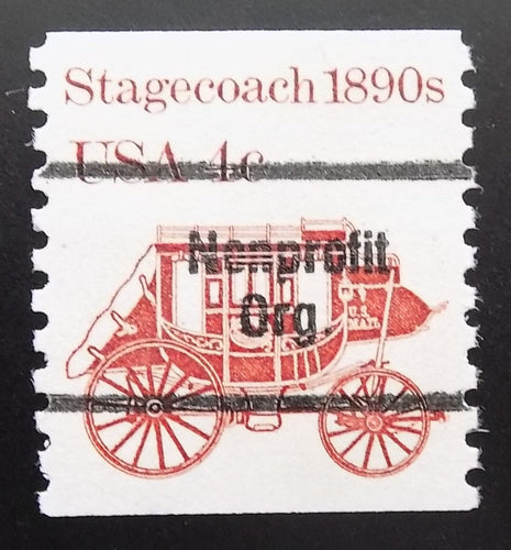 # 1898Ab (1982) 1890's Stagecoach, Precancel - Coil sgl, XF MNH