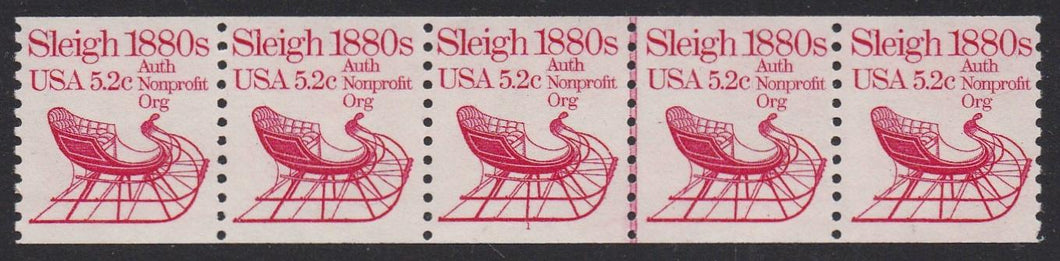 # 1900 (1983) 1880's Sleigh - PS/5, #1, XF MNH