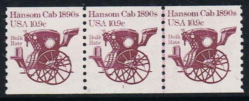 # 1904 (1982) Hansom Cab - PS/3, #1, XF MNH [1]
