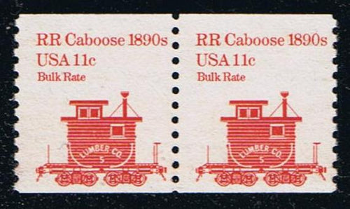 # 1905 (1984) 1890's Caboose - Coil pr, MNH