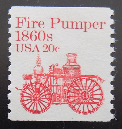 # 1908 (1981) 1860's Fire Pumper - Coil sgl, XF MNH