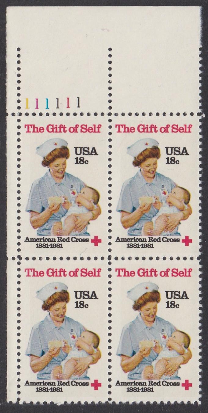 # 1910 (1981) Red Cross - PB, UL #111111, MNH