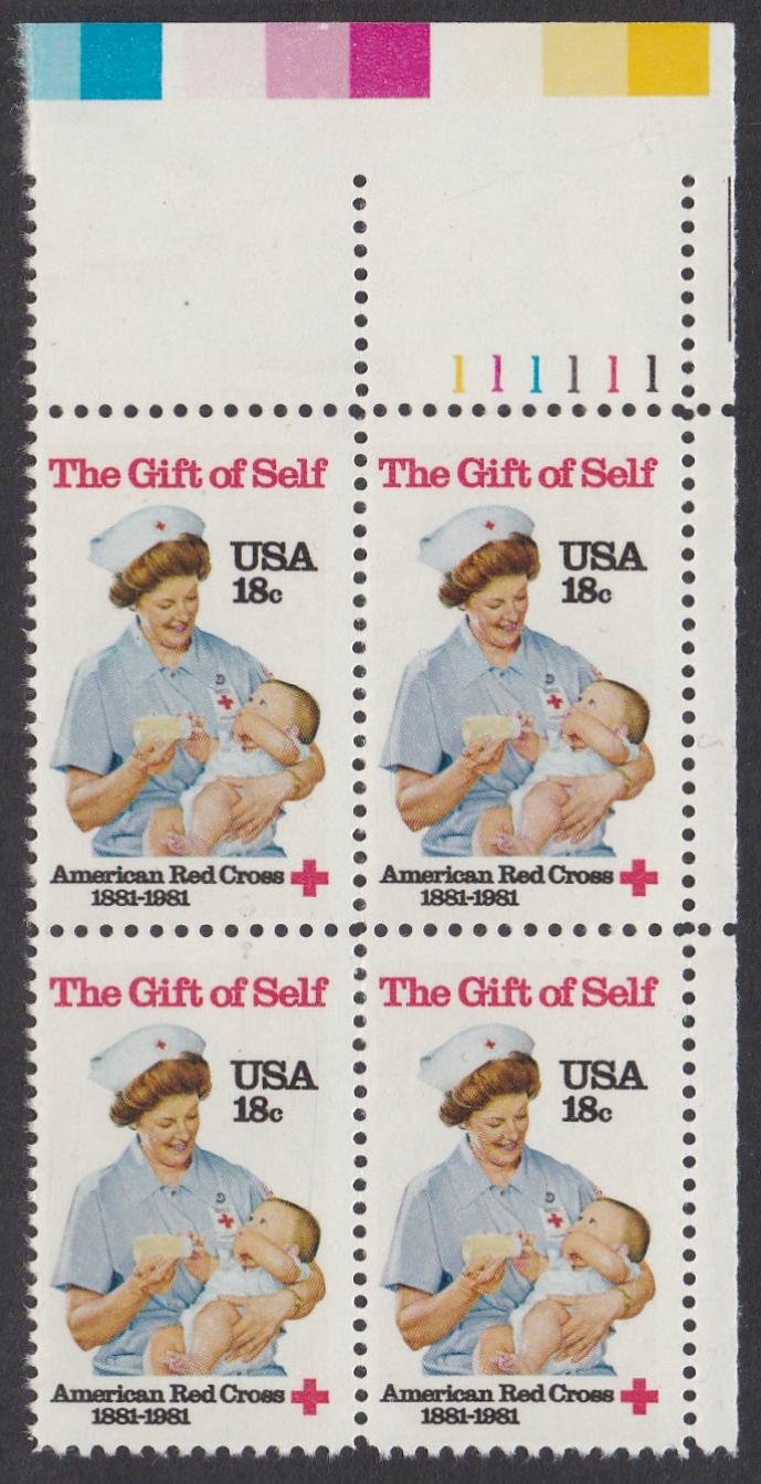 # 1910 (1981) Red Cross - PB, UR #111111, MNH