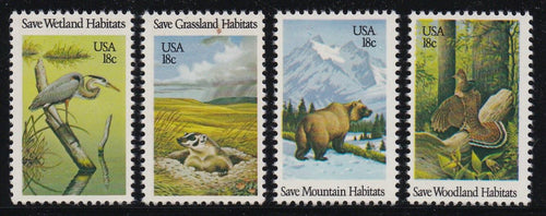 # 1921-24 (1981) Wildlife Habitats - Sgls, Set/4, MNH