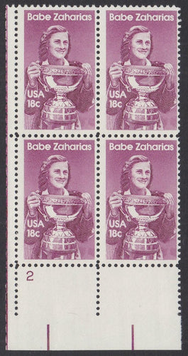 # 1932 (1981) Zaharias - PB, LL #2, MNH