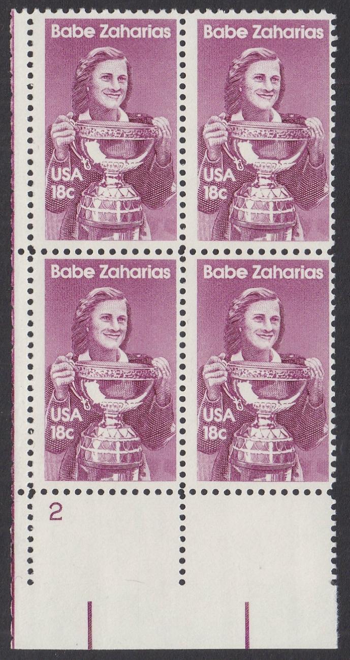 # 1932 (1981) Zaharias - PB, LL #2, MNH