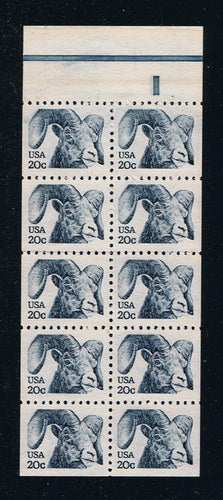 # 1949a (1982) Rams, Type I, OA tag - Bklt pane, No #, MNH