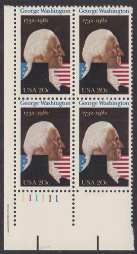 # 1952 (1982) Washington - PB, LL #111111, MNH