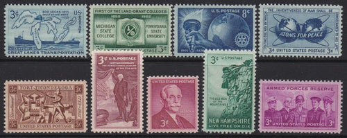 1955 Year Set of Commemorative Postage Stamps