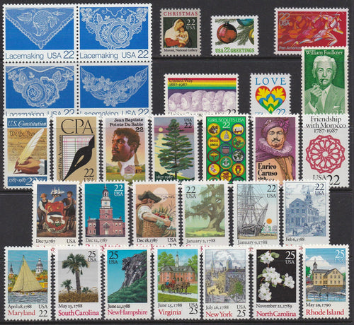 1987 Year Set of Commemorative Postage Stamps