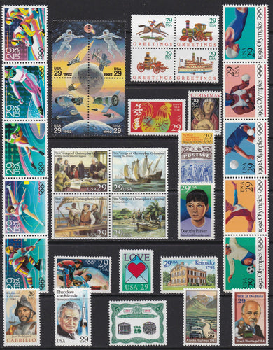 1992 Year Set of Commemorative Postage Stamps - 2700-03 (minerals) in a BK/4