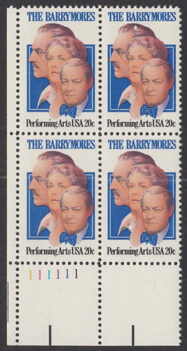 # 2012 (1982) Barrymores - PB, LL #111111, MNH