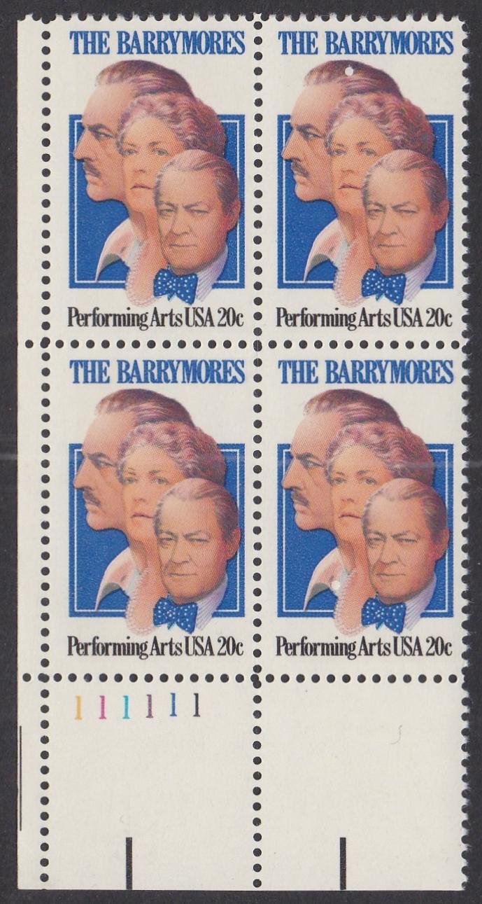 # 2012 (1982) Barrymores - PB, LL #111111, MNH
