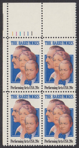 # 2012 (1982) Barrymores - PB, UL #111111, XF MNH