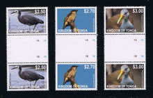 Tonga # 1158-69 (2012) Birds Definitive Issue Gutter Pairs