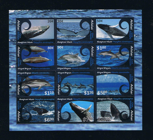#593 Whales and Dolphins 2012 Definitive Issues Miniature Sheet